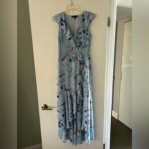 Banana Republic Light Blue Floral Maxi Dress